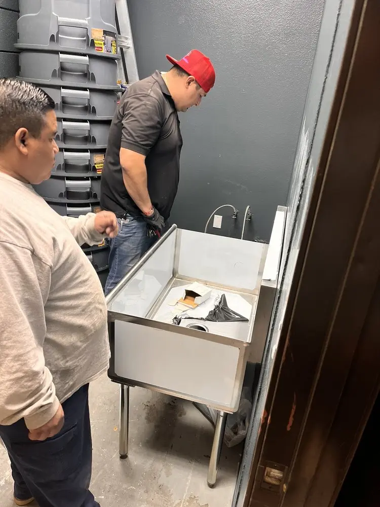 Commercial plumbing and sink installation in Wheeling
